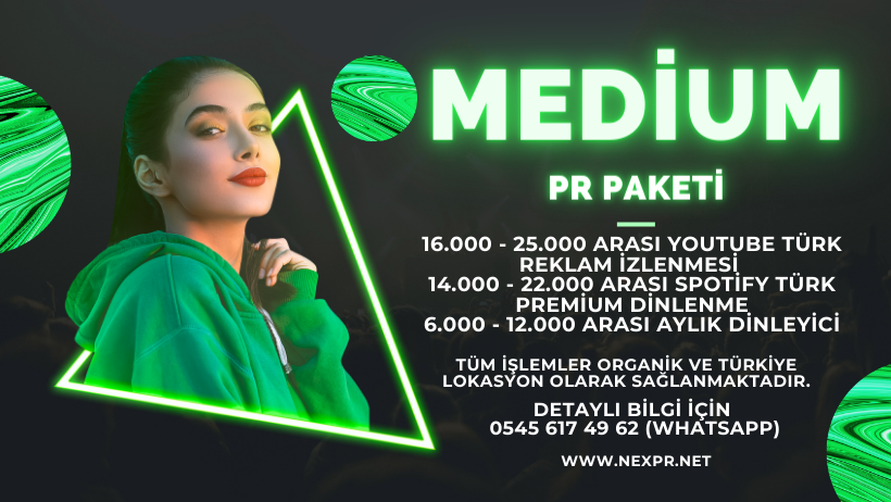 Medium PR Paketi - NexPR Müzik PR